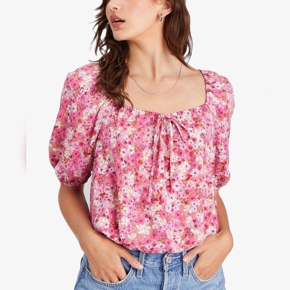 🔸BUNDLE ONLY🔸|EUC| SANCTUARY Eleventh Hour Floral Puff Sleeve Top - Picture 1 of 7